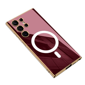 Samsung Galaxy S23 Ultra Chrome Plating Soft Silicone Magsafe Case Clearance Sale