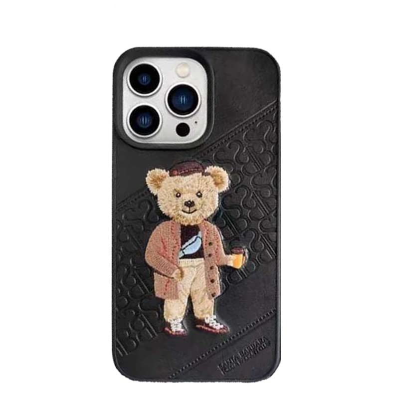 iPhone Luxury Santa Barbara Leather Bear Series Back Cover