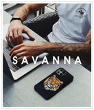 iPhone Luxury Santa Barbara Leather Savana Tiger Case
