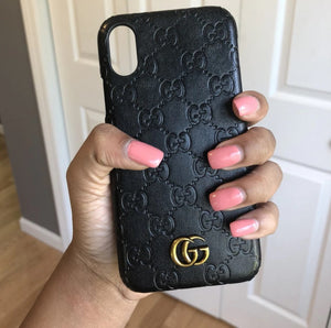 iPhone Luxury GG Fashion Leather Brand Case Cover