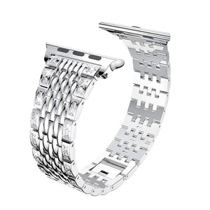 Apple iWatch Luxury Diamond Stainless Steel Strap (Series SE/7/6/5/4/3/2/1)