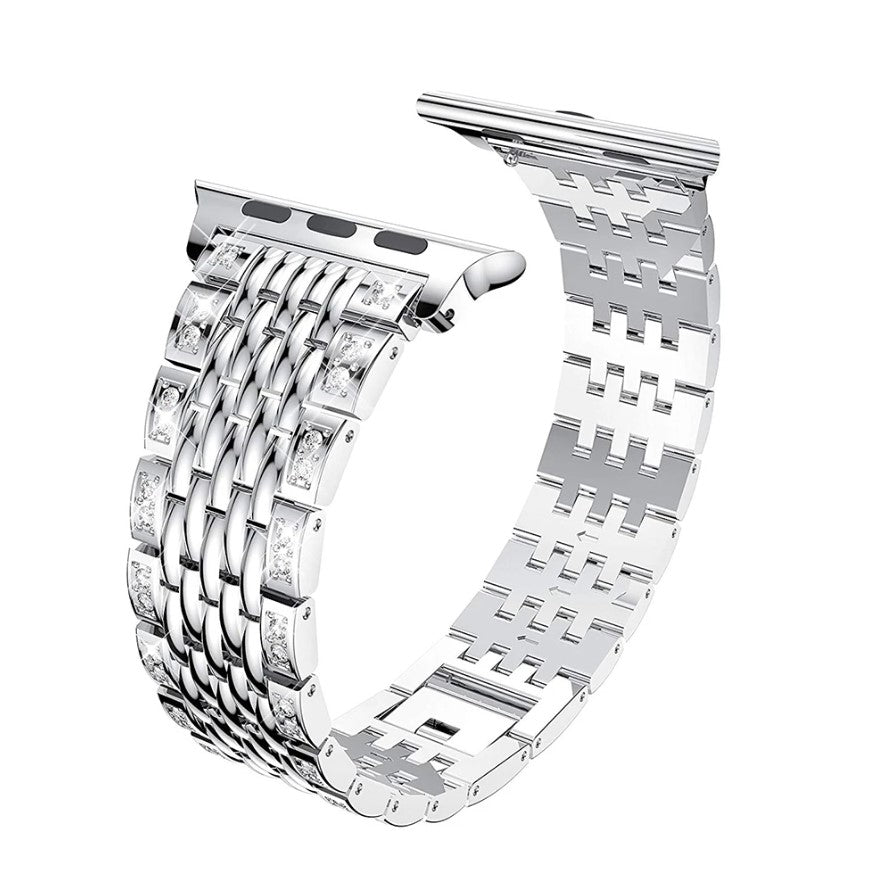 Apple iWatch Luxury Diamond Stainless Steel Strap (Series SE/7/6/5/4/3/2/1)