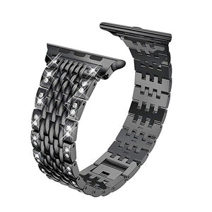 Apple iWatch Luxury Diamond Stainless Steel Strap (Series SE/7/6/5/4/3/2/1)