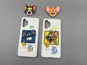 Mouse and Meow Cartoon Case Cover With Holder