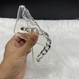 Transparent TPU Silicone Case Cover With Silver Chain Holder