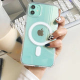 iPhone Transparent Magsafe Magnetic Case Cover
