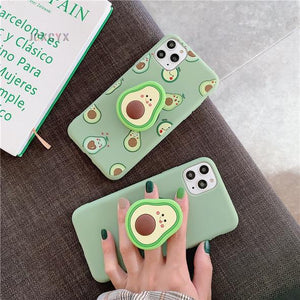 Cute Avocado Pattern Cartoon Designer Case Cover Holder