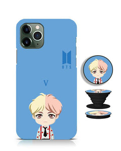 v k pop bts bt21 cartoon mobile phone cover with holder k-pop case