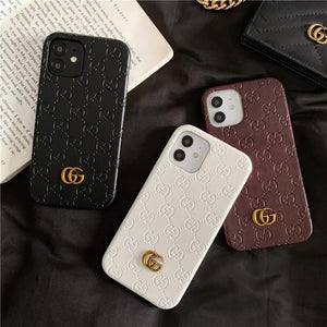iPhone Luxury GG Fashion Leather Brand Case Cover Clearance Sale