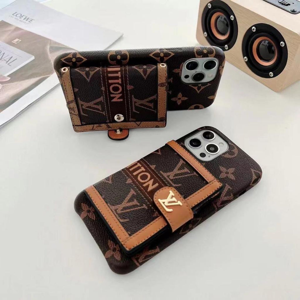 iPhone Luxury Brand Wallet Case Cover