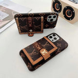 iPhone Luxury Brand Leather Cardholder Wallet Case Cover de