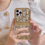 iPhone Luxury Brand CD Chrome Case Cover