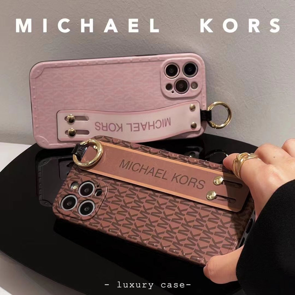 iPhone Luxury Brand MK Strap Holder Belt Case Cover