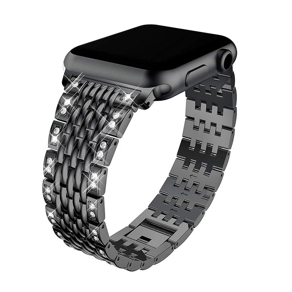 Apple iWatch Luxury Diamond Stainless Steel Strap (Series SE/7/6/5/4/3/2/1)