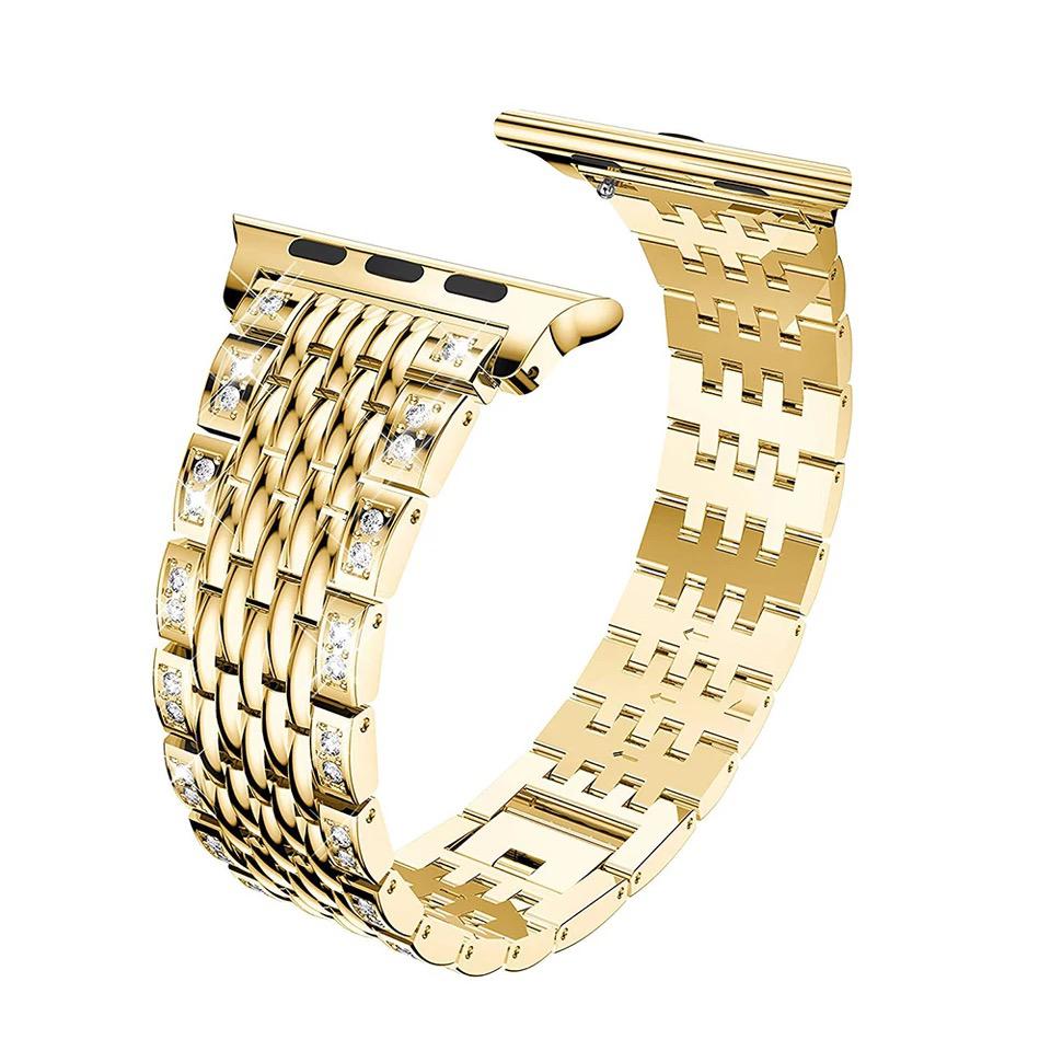 Apple iWatch Luxury Diamond Stainless Steel Strap (Series SE/7/6/5/4/3/2/1)