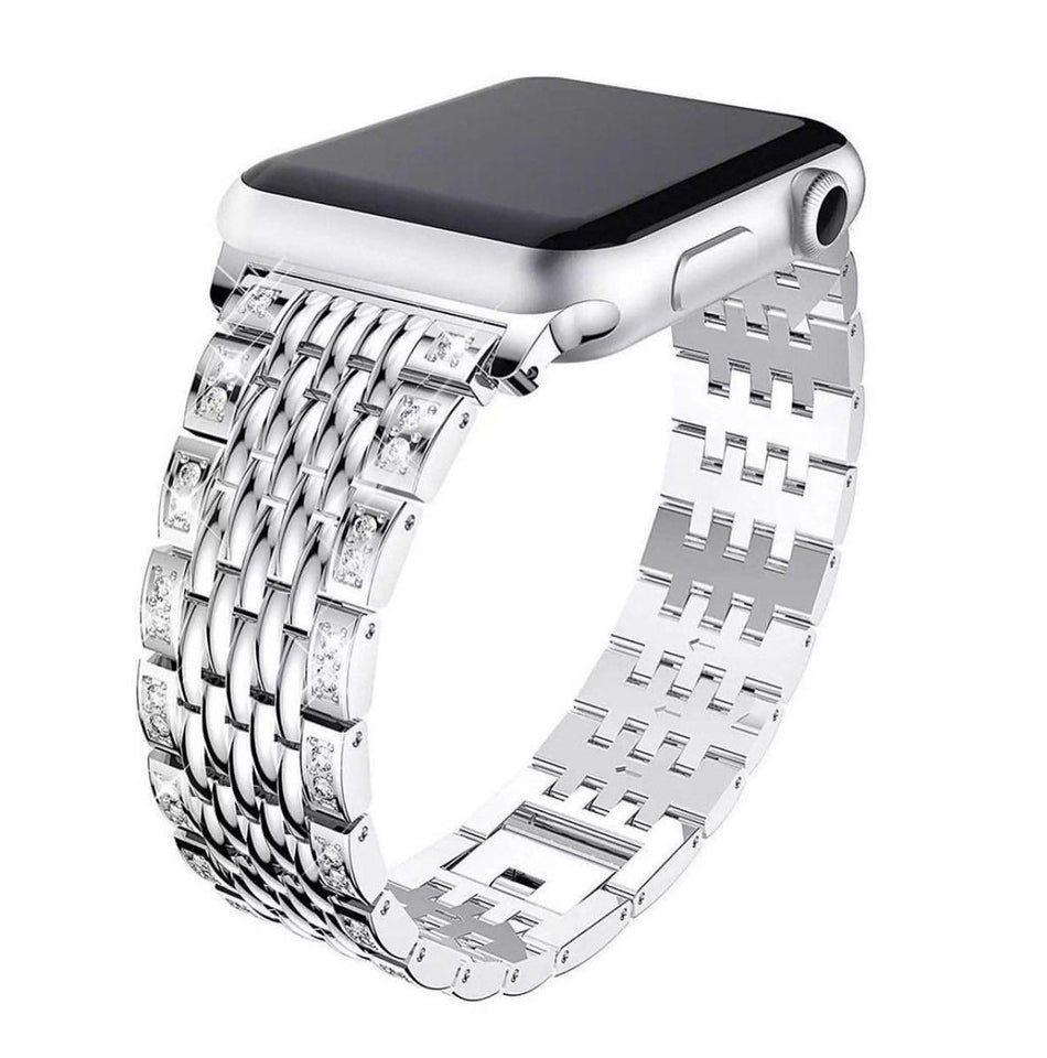 Apple iWatch Luxury Diamond Stainless Steel Strap (Series SE/7/6/5/4/3/2/1)