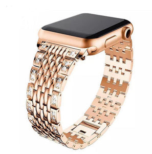 Apple iWatch Luxury Diamond Stainless Steel Strap (Series SE/7/6/5/4/3/2/1)