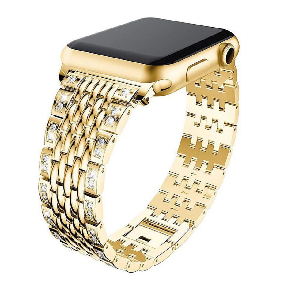 Apple iWatch Luxury Diamond Stainless Steel Strap (Series SE/7/6/5/4/3/2/1)
