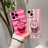 iPhone Luxury Brand VS Silicone Case Cover With Holder