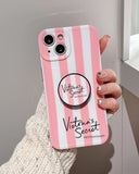 iPhone Luxury Brand VS Silicone Case Cover With Holder