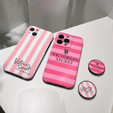 iPhone Luxury Brand VS Silicone Case Cover With Holder
