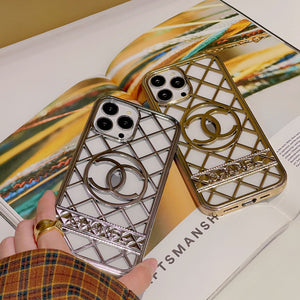 iPhone 14Pro Max Luxury Brand CC Chrome Case Cover Clearance Sale