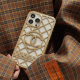 iPhone 14Pro Max Luxury Brand CC Chrome Case Cover Clearance Sale