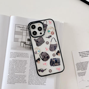 iPhone Luxury Brand CD Black Border Cover Case