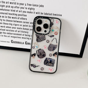 iPhone Luxury Brand CD Black Border Cover Case