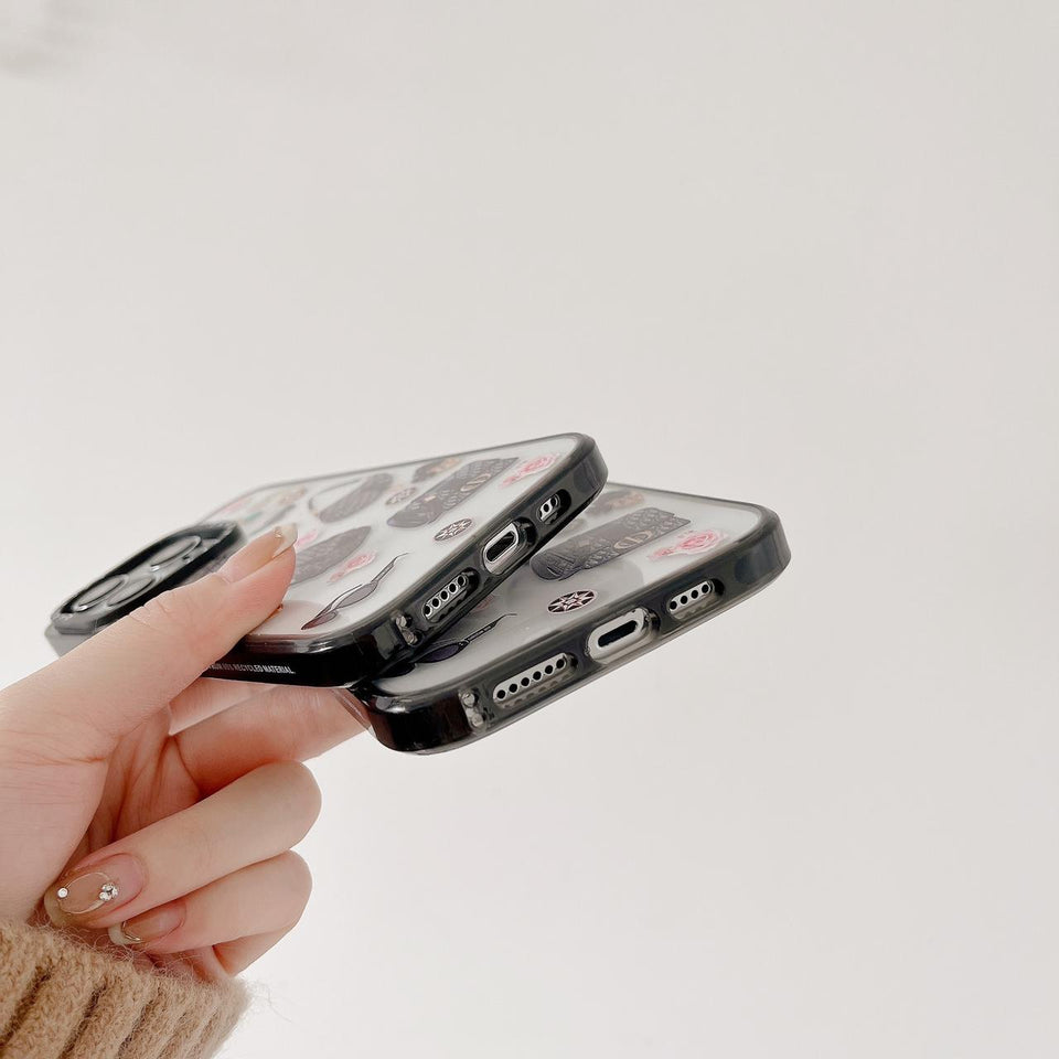 iPhone Luxury Brand CD Black Border Cover Case