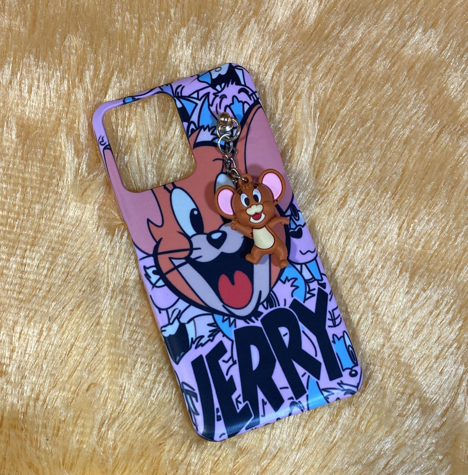 Mouse and Meow Cartoon Case Cover With Chain Toy