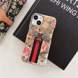 iPhone Series Floral Print GG Brand Theme Case Cover