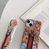 iPhone Series Floral Print GG Brand Theme Case Cover