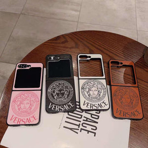 Samsung Galaxy Z Flip 5 Luxury Brand Fashion Pu Leather Design Case Cover