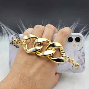 White Marble Golden Chain Holder Case Cover
