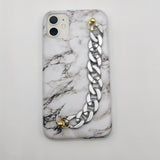 White Marble Chain Holder Case Cover