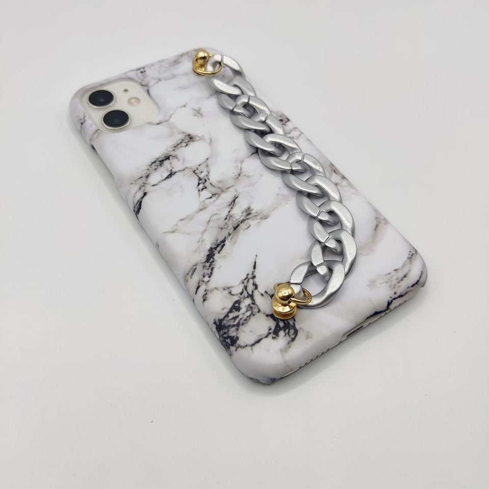 White Marble Chain Holder Case Cover