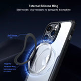 iPhone Magsafe Airbags Bumper Transparent Back Case Cover Black