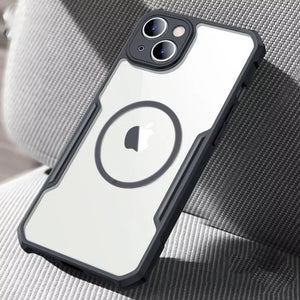 iPhone Magsafe Airbags Bumper Transparent Back Case Cover Black