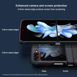 Samsung Galaxy Z Flip 6 Airbags Bumper Transparent Back Case Cover Black
