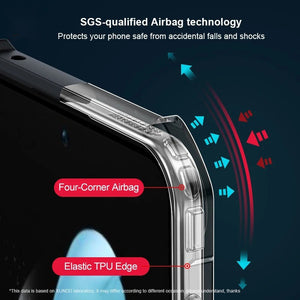 Samsung Galaxy Z Flip 5 Airbags Bumper Transparent Back Case Cover Black