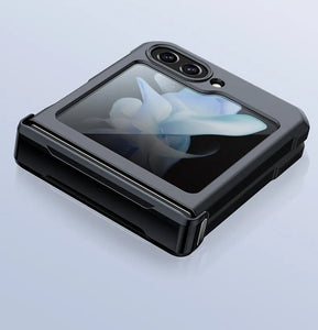 Samsung Galaxy Z Flip 6 Airbags Bumper Transparent Back Case Cover Black