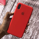 iPhone Liquid Silicone Case Cover Red