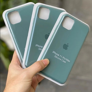 iPhone Liquid Silicone Case Cover Pine Green