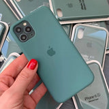 iPhone Liquid Silicone Case Cover Pine Green