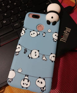 hanging panda case cover with toy