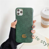 iPhone Luxury GG Fashion Leather Brand Case Cover