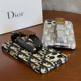 iPhone 14 Luxury Brand CD Belt Cover Grip Case Clearance Sale