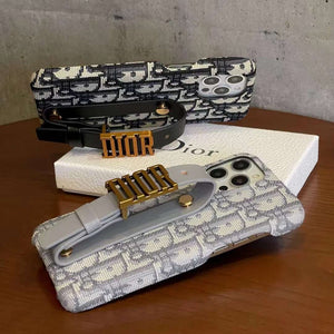 iPhone 14 Luxury Brand CD Belt Cover Grip Case Clearance Sale