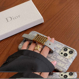 iPhone 14 Luxury Brand CD Belt Cover Grip Case Clearance Sale